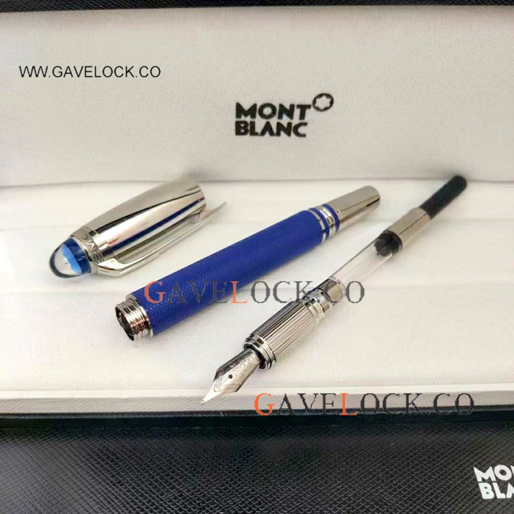 AAA Replica Montblanc Starwalker Blue Planet Doué Fountain Silver Cap